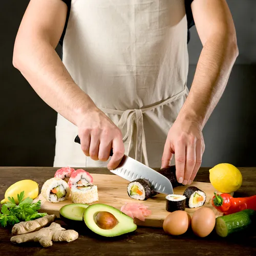 GRANDCHEF COUTEAU SANTOKU 17CM S7* V6